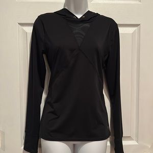Forever 21: Black Running Hoodie with thumb holes Sz S